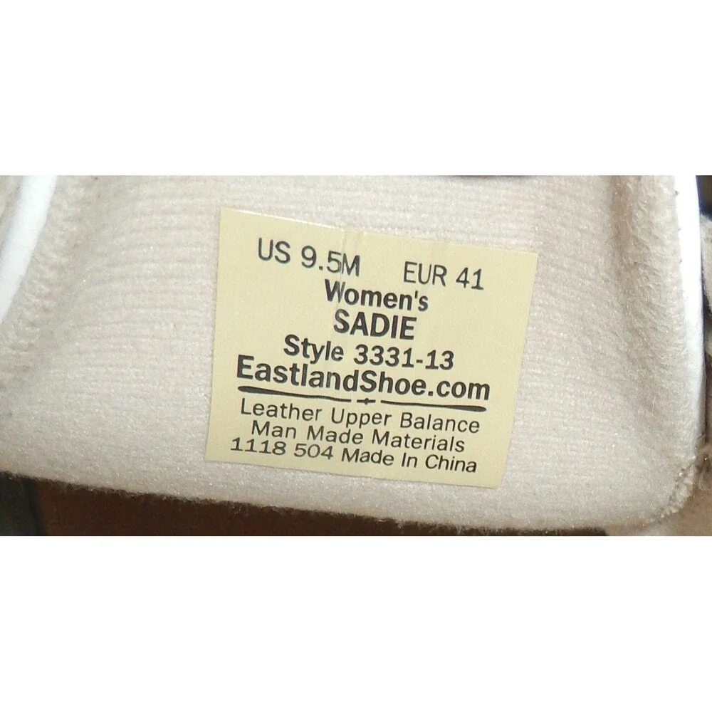 Eastland Sadie Leather Saddle Shoes Oxfords Women's 9.5 M Lace Up White & Black